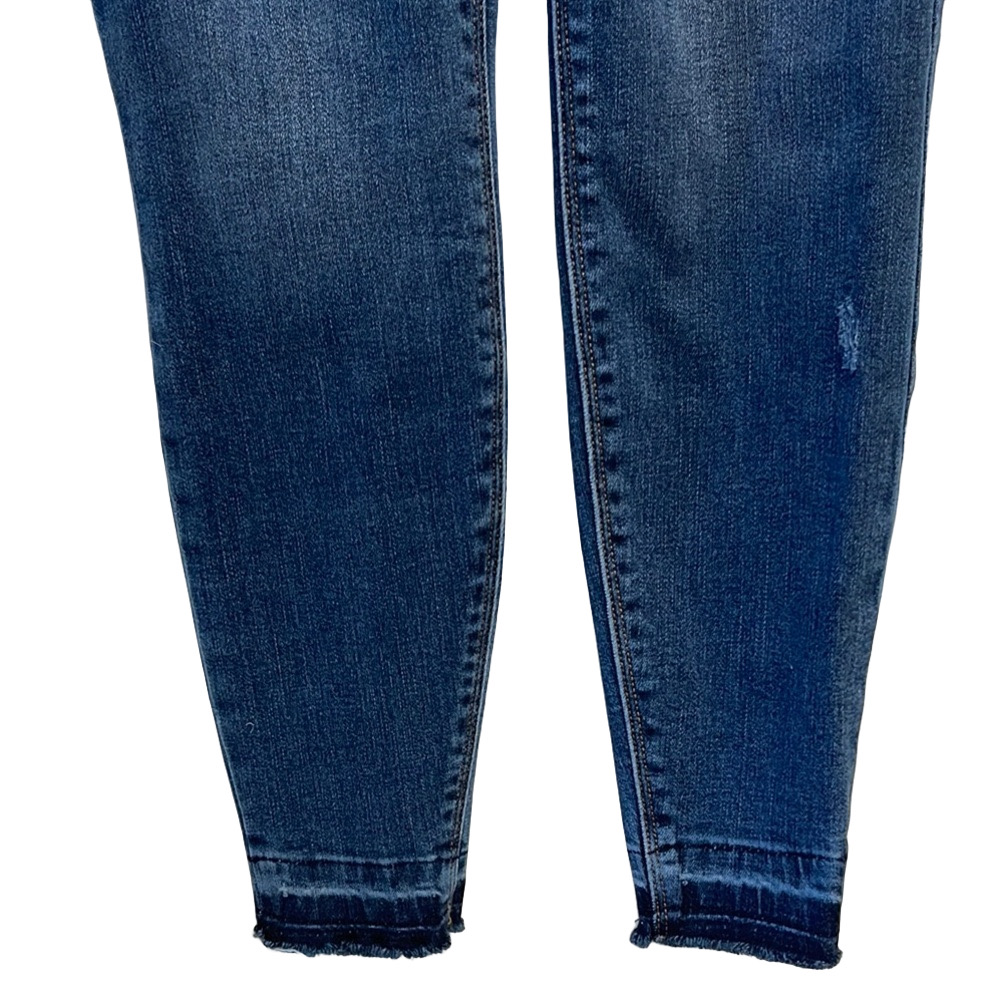 Spanx Distressed Pull On Stretch Denim Legging Jeans Medium Wash Size Small - Picture 7 of 15